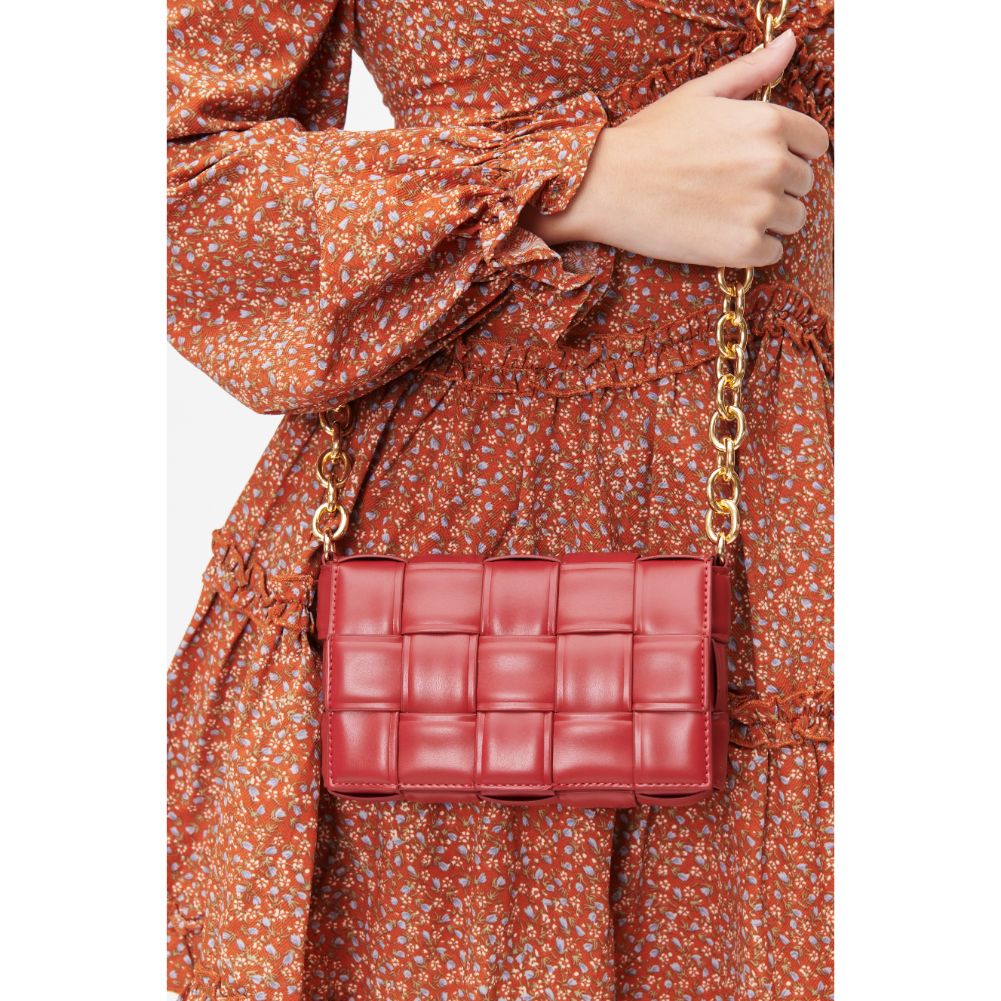 Woman wearing Merlot Urban Expressions Holden Crossbody 840611101259 View 1 | Merlot