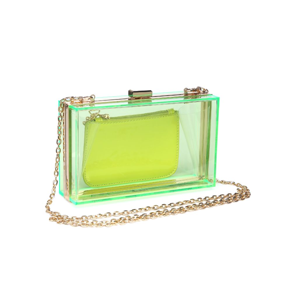 Product Image of Urban Expressions Nikki Evening Bag 840611168337 View 2 | Neon Yellow