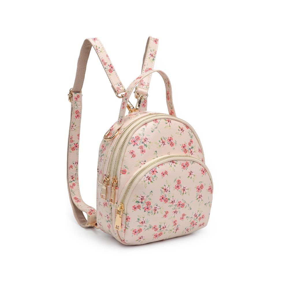 Urban Expressions Nichole Floral Backpack 840611181206 View 6 | Cream