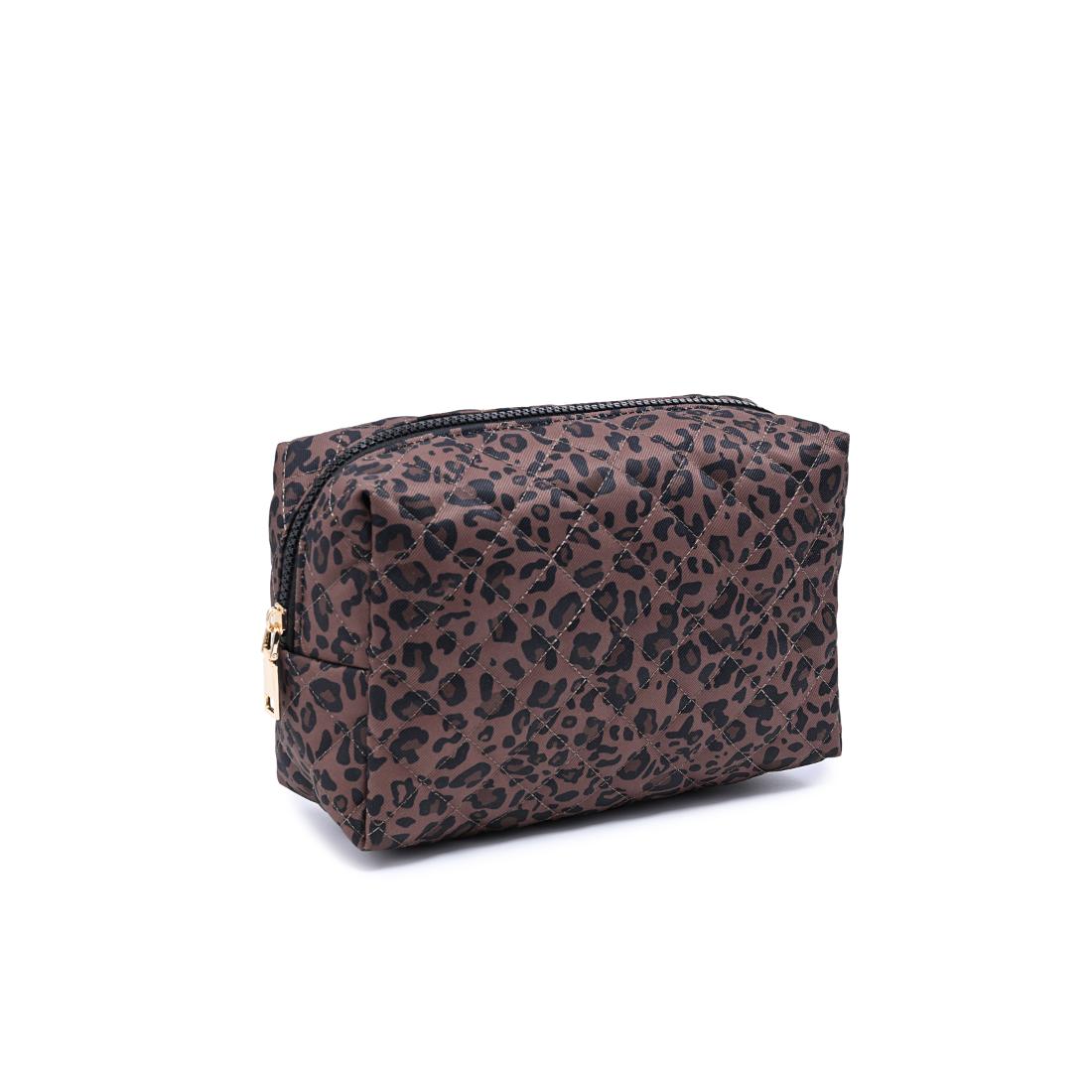 Urban Essentials Safari Chic Cosmetic & Travel Organizer Pouch 840504209819 View 6 | Chocolate Leopard