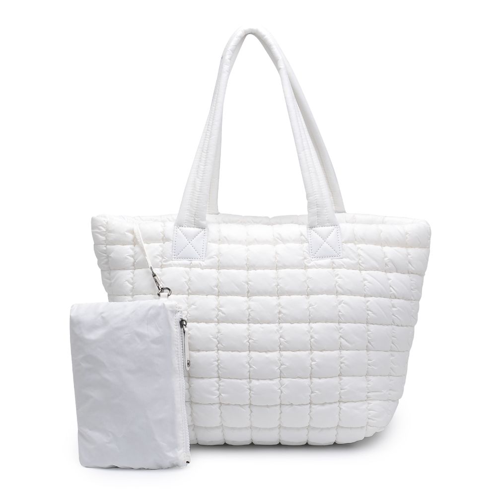 Urban Expressions Breakaway - Puffer Tote 840611119889 View 5 | Ivory