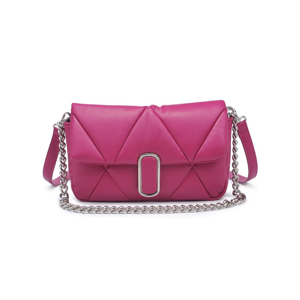 Woman wearing Fuchsia Urban Expressions Anderson Crossbody 840611121752 View 5 | Fuchsia