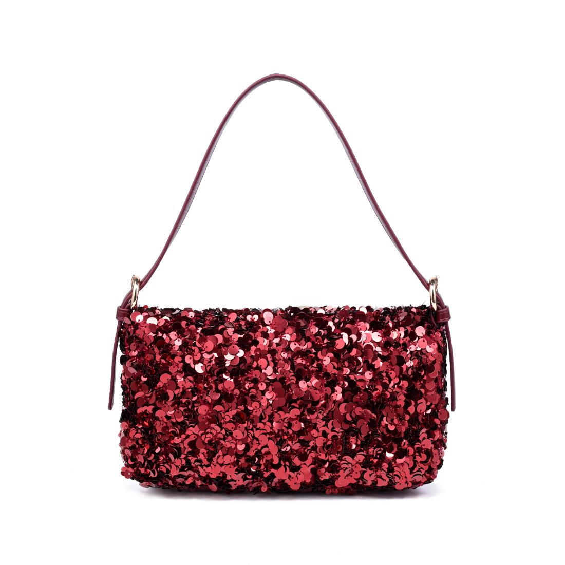 Urban Expressions Gloria - Sequins Shoulder Bag 840504210693 View 3 | Burgundy