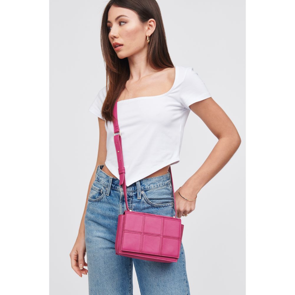 Woman wearing Magenta Urban Expressions Amanda Crossbody 818209016056 View 2 | Magenta