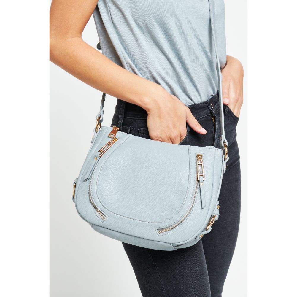 Woman wearing Storm Blue Urban Expressions Sadie Crossbody 840611177155 View 2 | Storm Blue