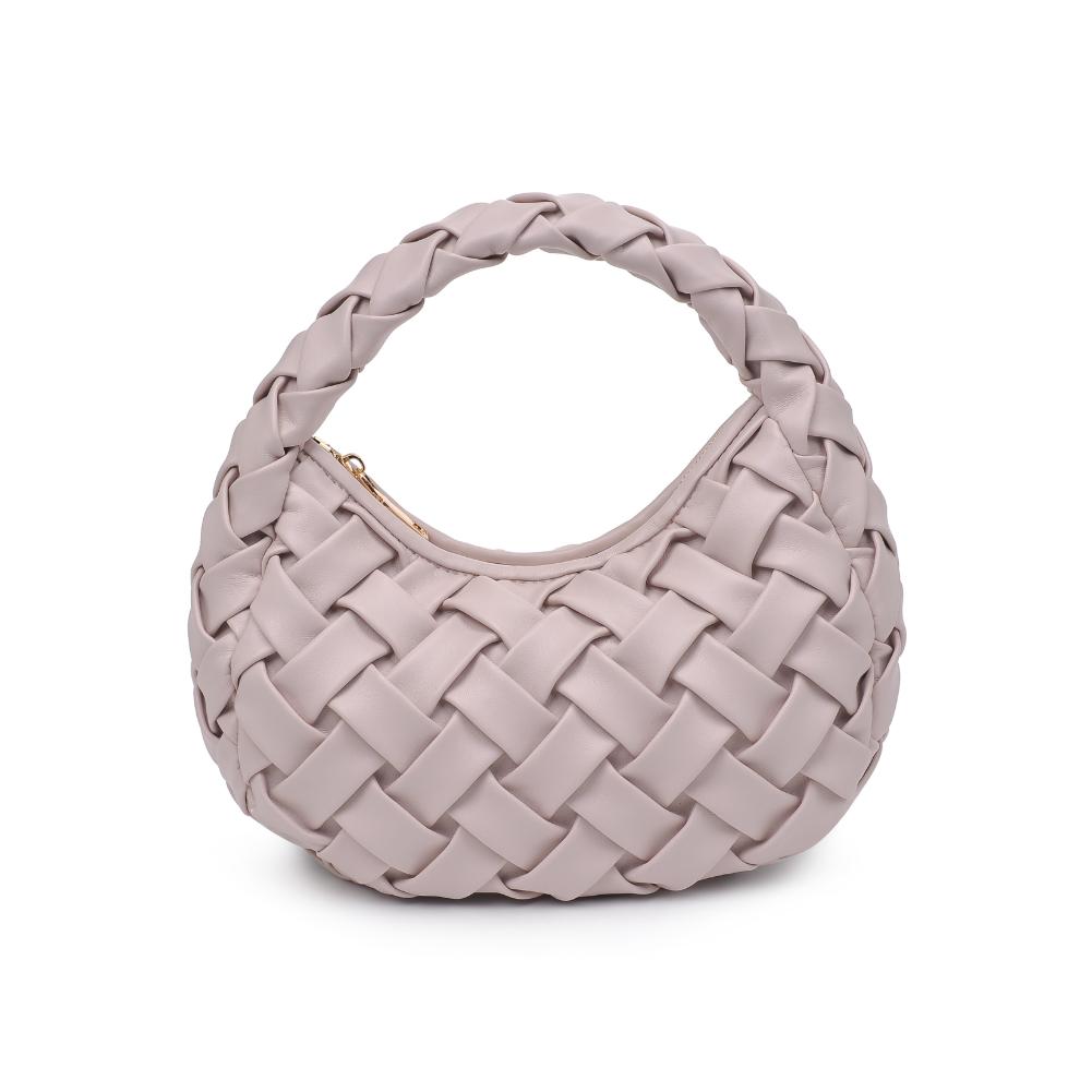 Woman wearing Oatmilk Urban Expressions Noreen Clutch 840611193674 View 5 | Oatmilk
