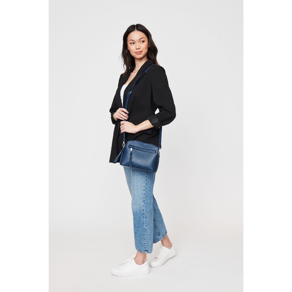 Woman wearing Midnight Urban Expressions Jayce Crossbody 840611110015 View 3 | Midnight