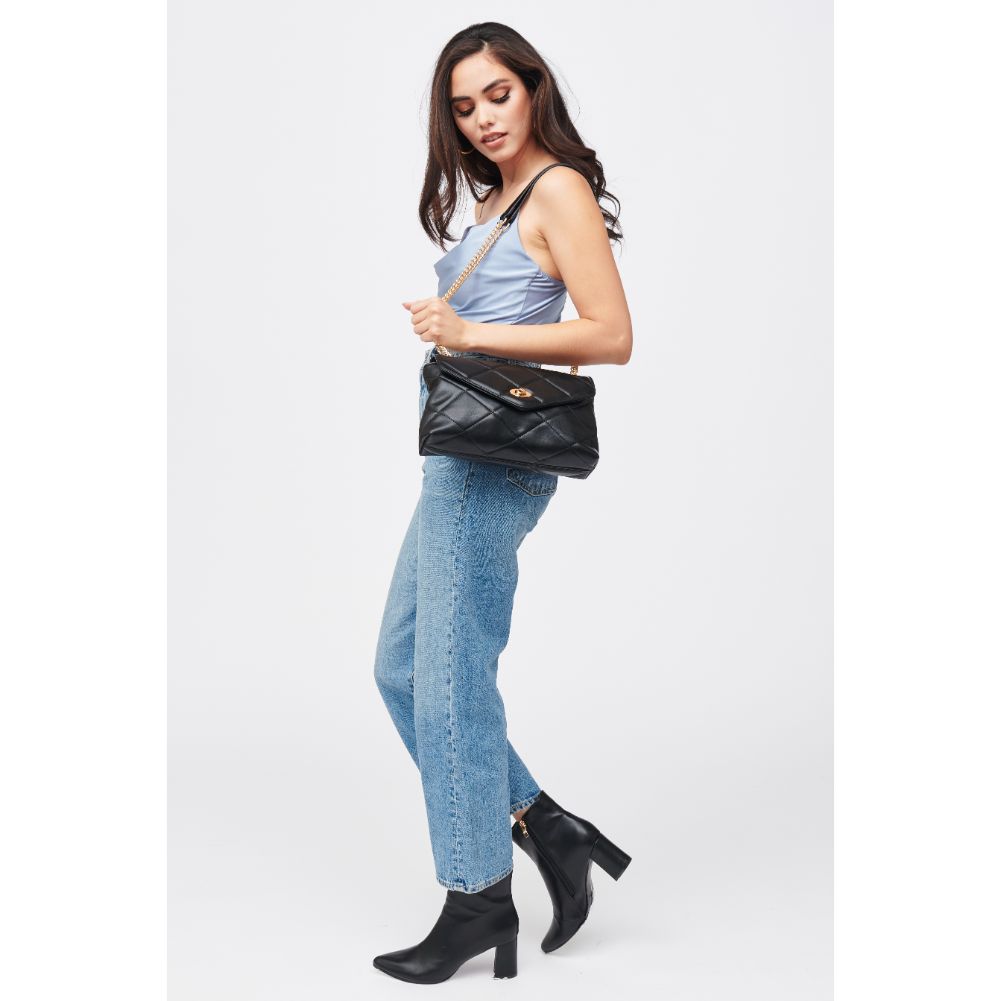 Woman wearing Black Urban Expressions Felicity Crossbody 840611182739 View 3 | Black