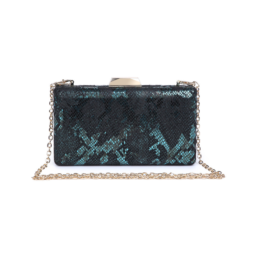 Product Image of Urban Expressions Flora Snake Evening Bag NA-840611157010 View 1 | Emerald