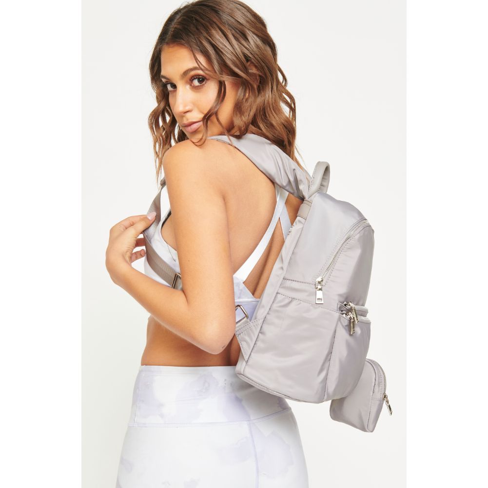 Woman wearing Grey Urban Expressions Venus Backpack 840611177780 View 4 | Grey