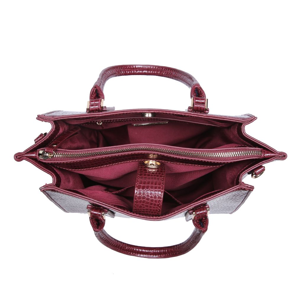 Woman wearing Burgundy Urban Expressions Josephine Tote 840611167156 View 9 | Burgundy