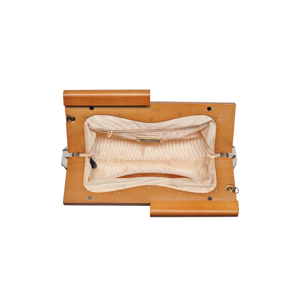 Product Image of Urban Expressions Calypso Clutch 840611182166 View 8 | Black White Stripe
