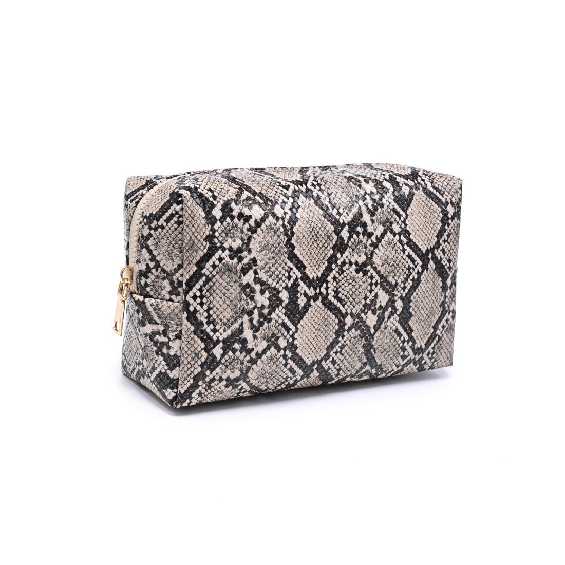 Urban Essentials Snake Charmer Cosmetic & Travel Organizer Pouch 840504210051 View 6 | Natural