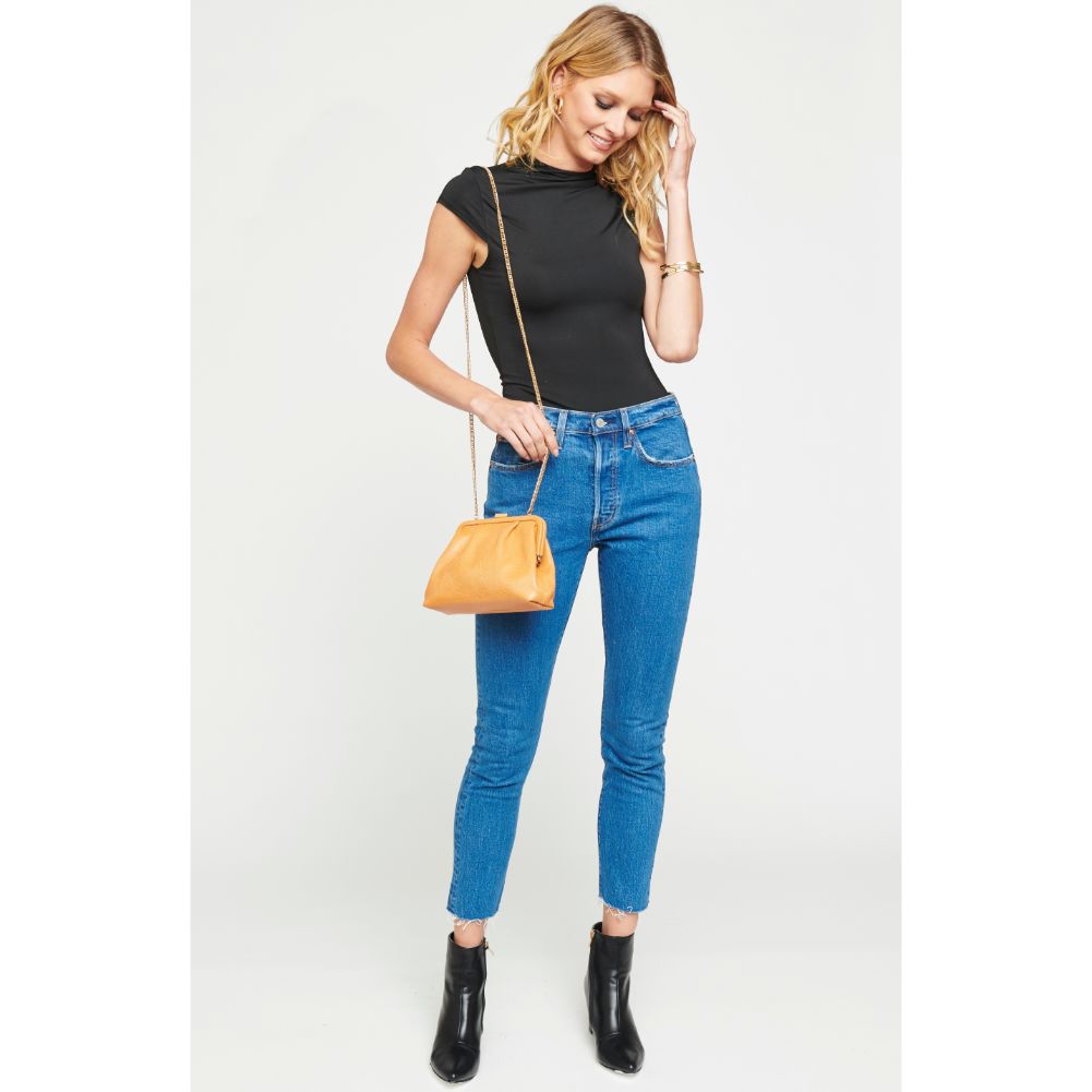Woman wearing Mustard Urban Expressions Margie Clutch 840611174918 View 4 | Mustard