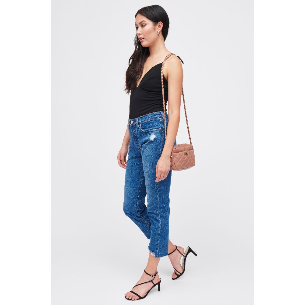 Woman wearing Mauve Urban Expressions Heidi Crossbody 840611185044 View 4 | Mauve