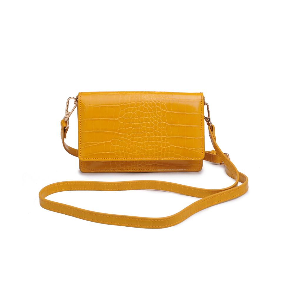 Product Image of Urban Expressions Emma Snake Crossbody 840611173904 View 1 | Mustard