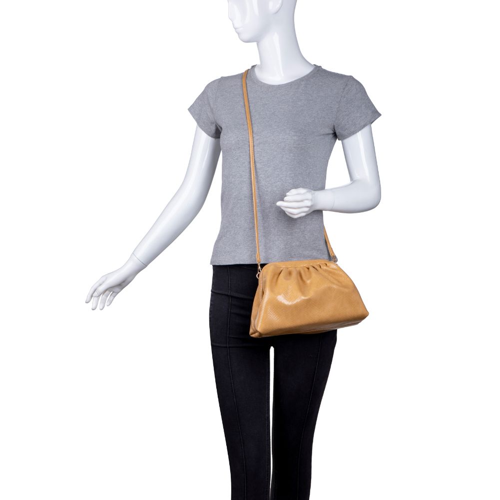 Product Image of Urban Expressions Mable Snake Crossbody 840611175915 View 5 | Custard