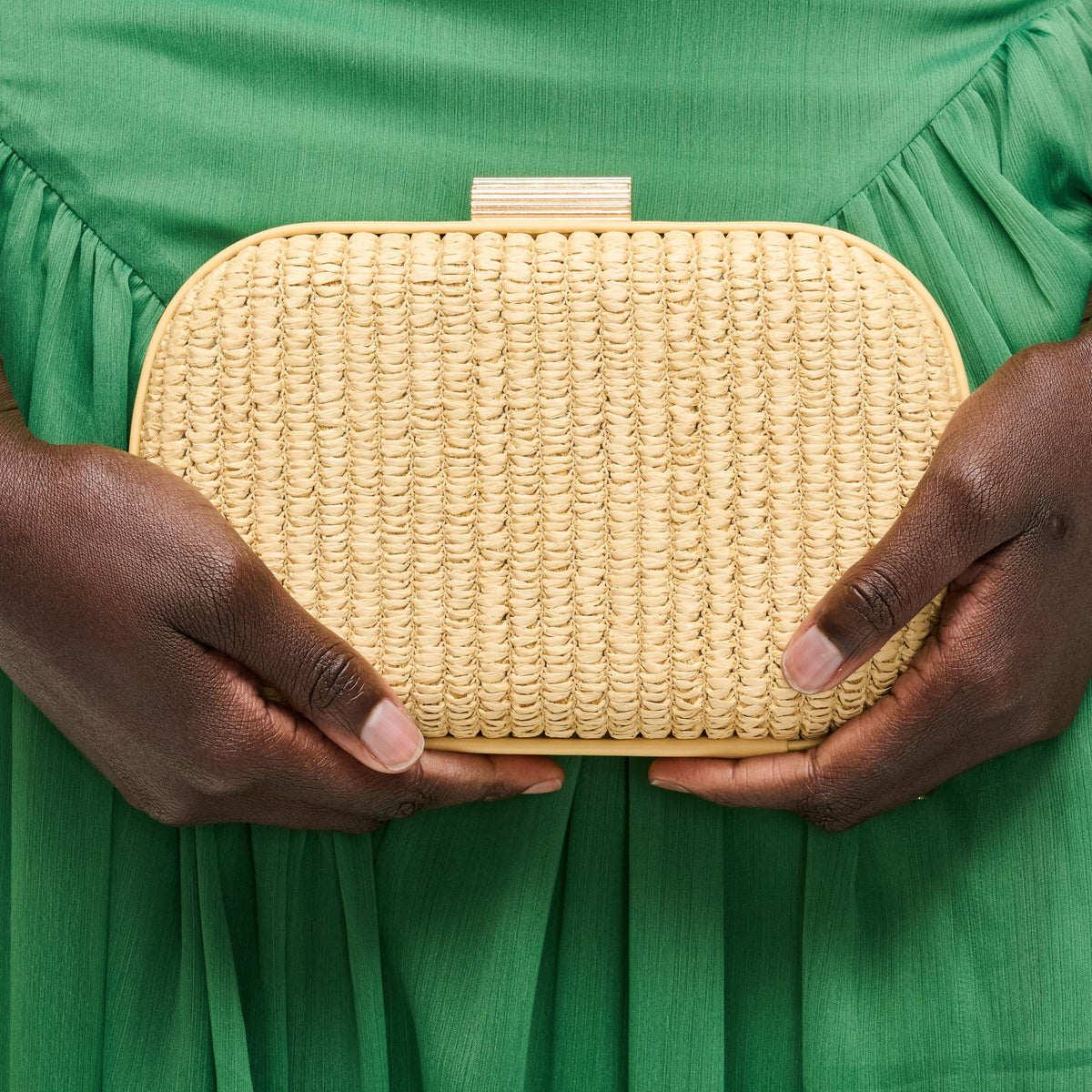 Woman wearing Natural Urban Expressions Alix Evening Bag 840504206290 View 1 | Natural