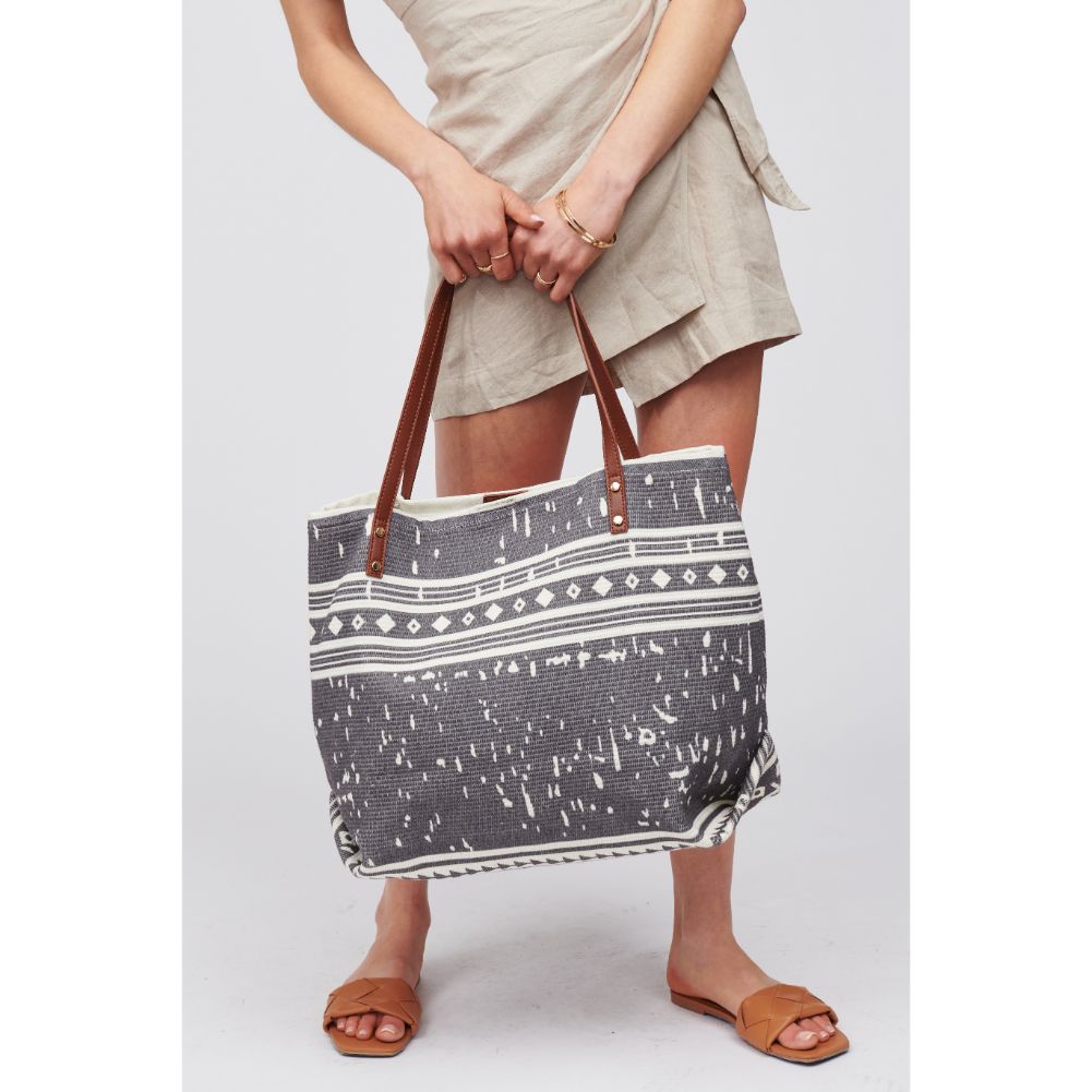 Woman wearing Grey Combo Urban Expressions Helena Tote 818209017961 View 2 | Grey Combo