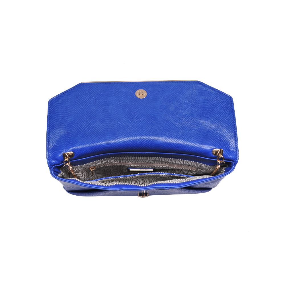 Product Image of Urban Expressions Lena Lizard Clutch 840611174116 View 4 | Electric Blue