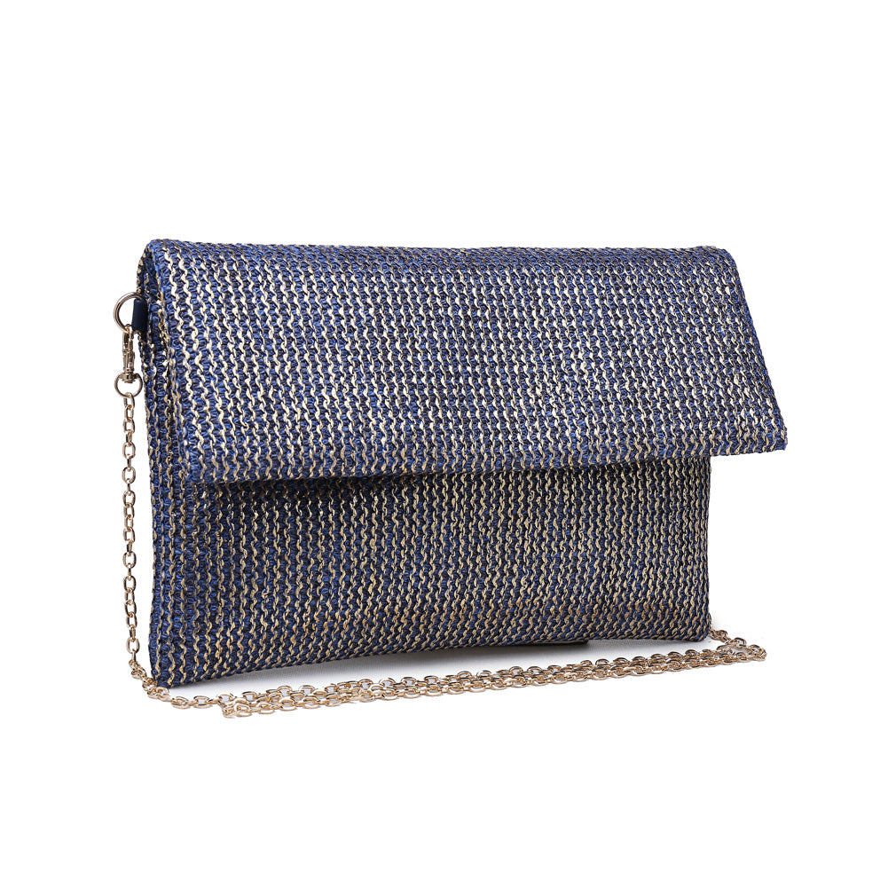 Product Image of Urban Expressions Maui Metallic Clutch NA-840611145215 View 2 | Blue