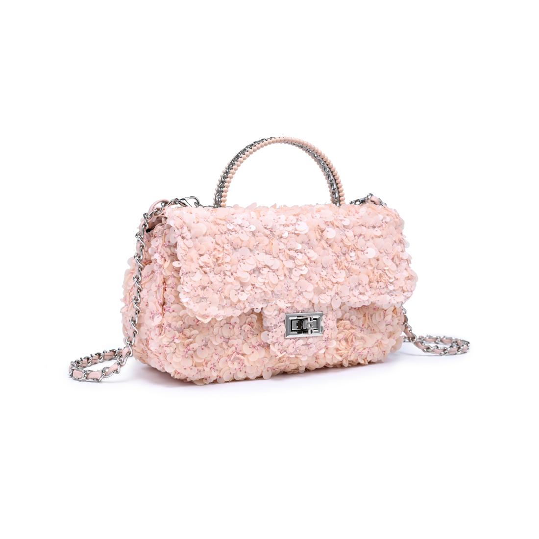 Woman wearing Pink Urban Expressions Ella Evening Bag 840504204357 View 6 | Pink