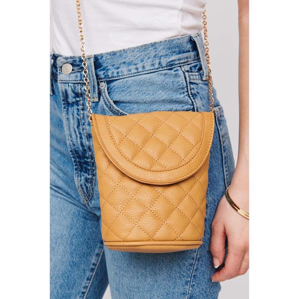 Woman wearing Tan Urban Expressions Arlene Crossbody 818209017305 View 4 | Tan