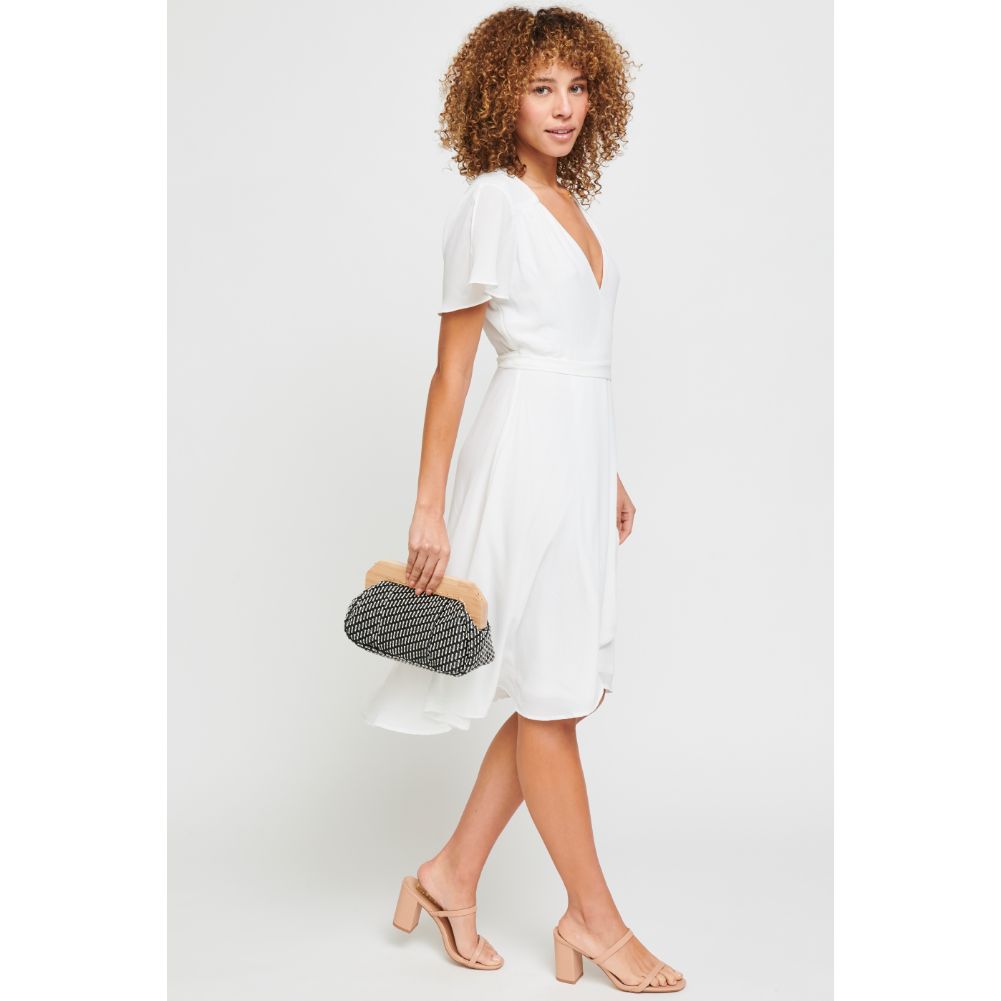 Woman wearing Black Urban Expressions Echo Clutch 840611182128 View 3 | Black