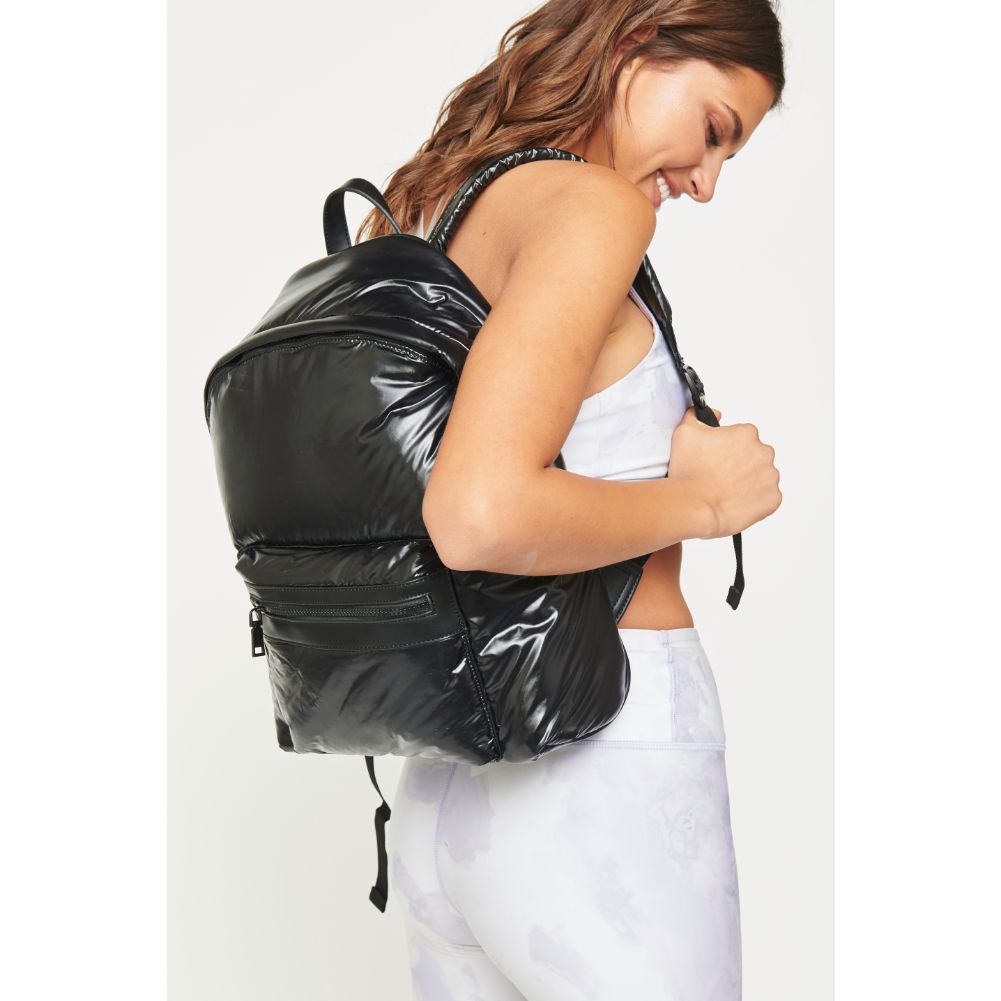 Woman wearing Black Urban Expressions Emerson Backpack 840611178503 View 2 | Black
