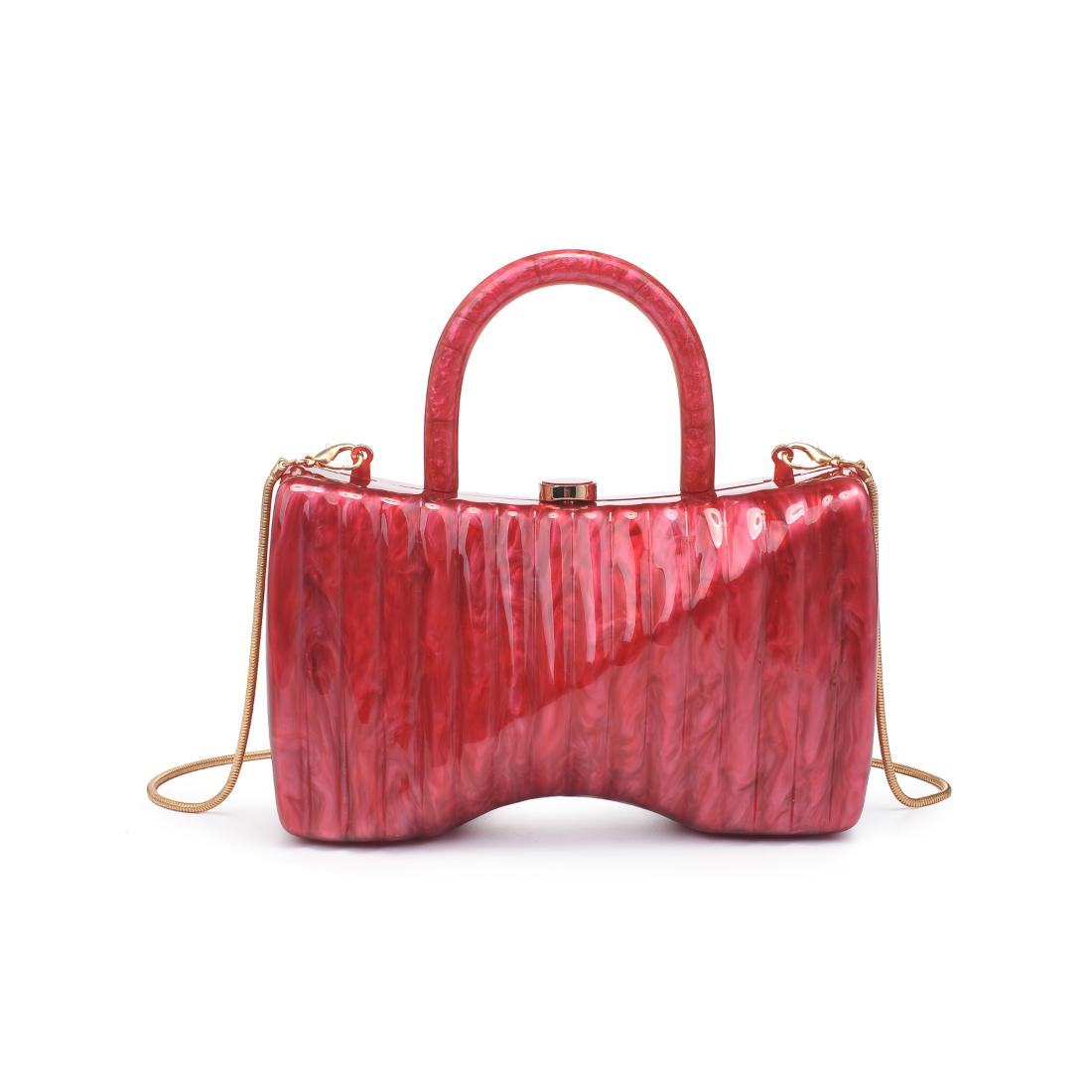 Woman wearing Red Urban Expressions Julie Evening Bag 840611198686 View 5 | Red