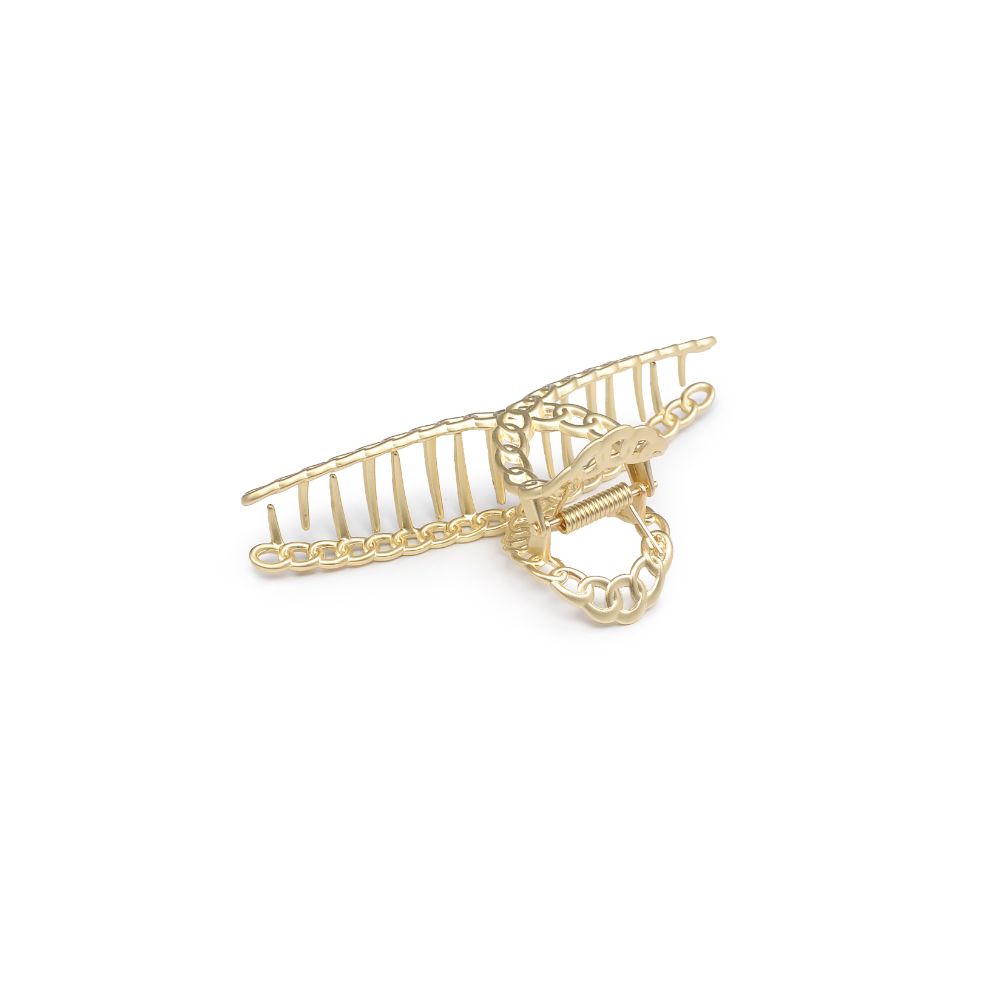 Product Image of Urban Expressions Chain Detail Hair Claw Hair Claw 818209014410 View 7 | Matte Gold