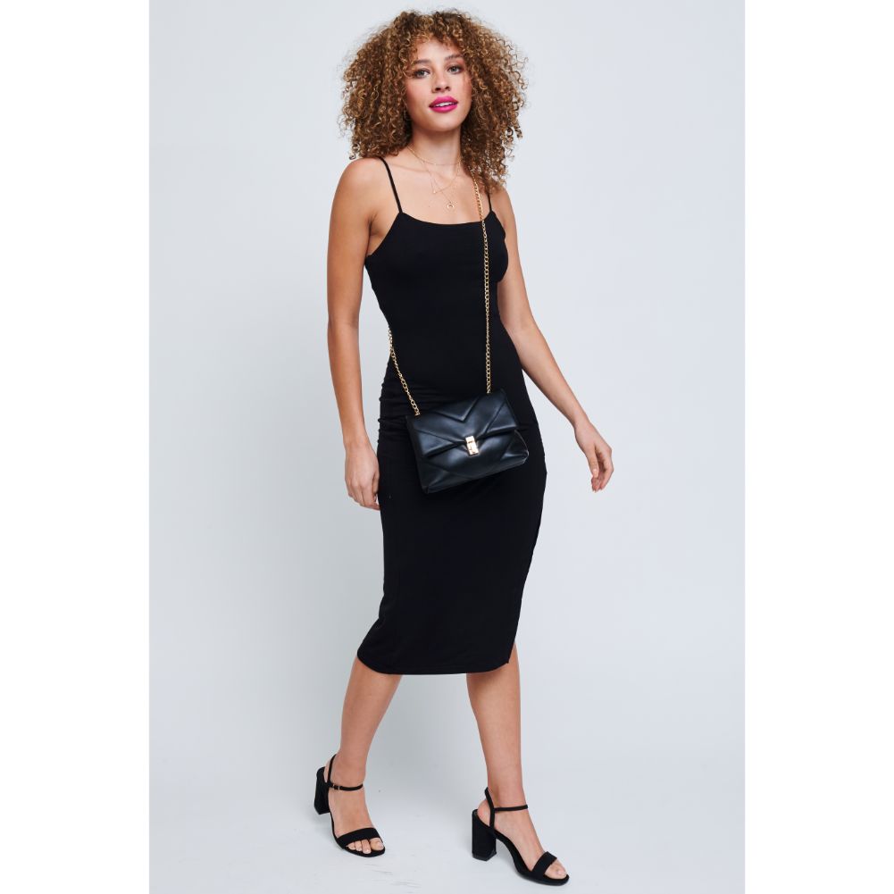 Woman wearing Black Urban Expressions Samantha Crossbody 840611178893 View 3 | Black