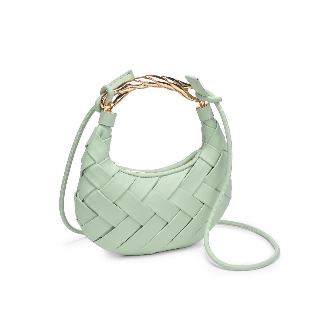 Woman wearing Pistachio Urban Expressions Pamela Crossbody 840611147493 View 6 | Pistachio