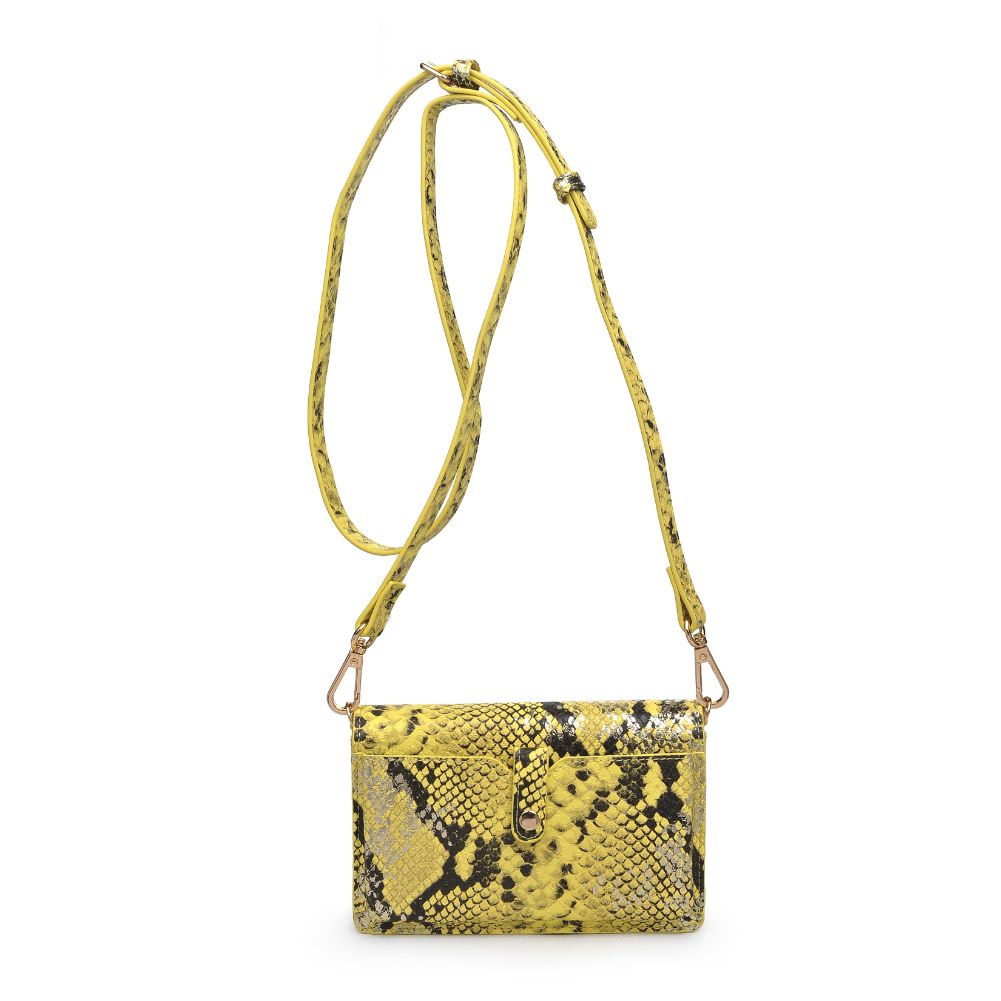 Product Image of Urban Expressions Emma Snake Crossbody 840611169471 View 3 | Yellow Metallic