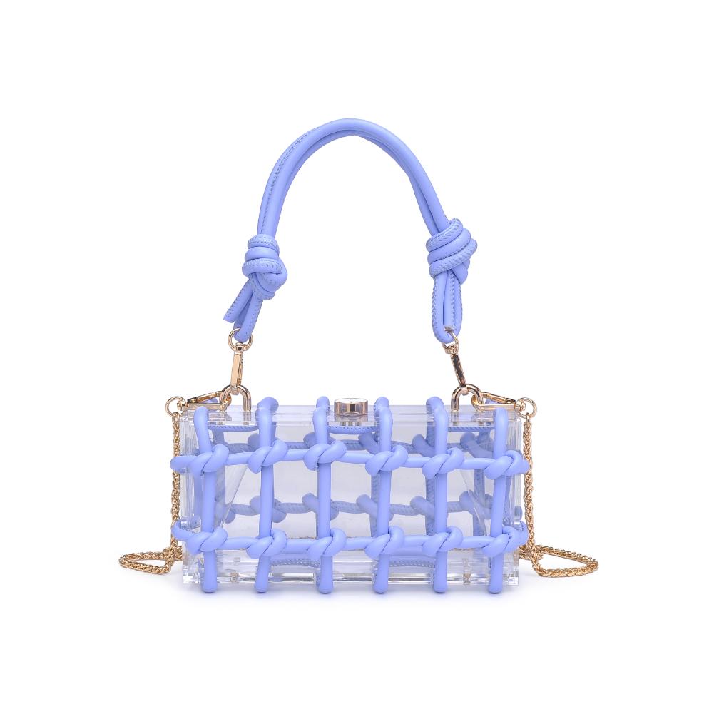 Woman wearing Periwinkle Urban Expressions Mavis Evening Bag 840611191663 View 5 | Periwinkle