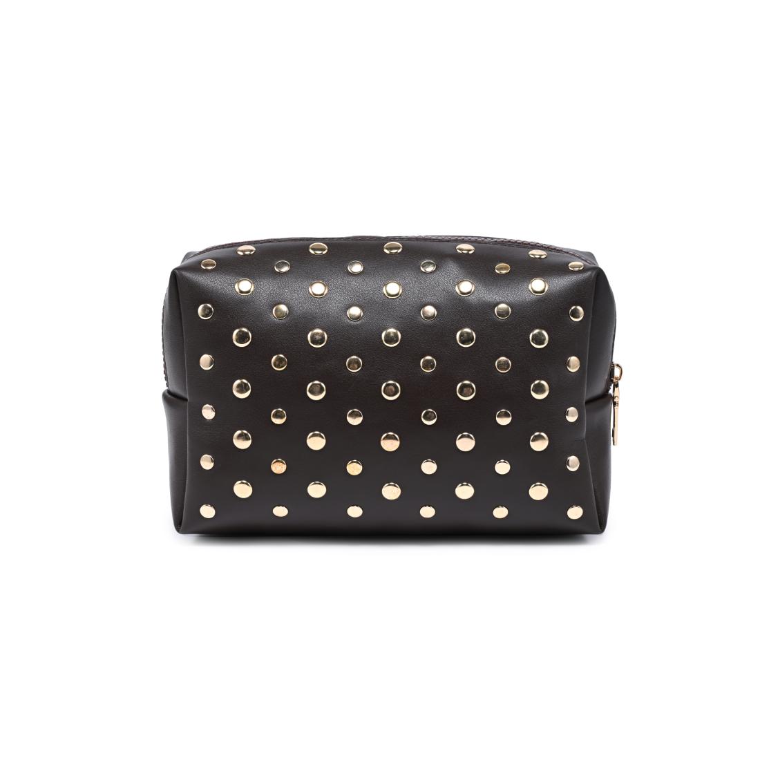 Urban Essentials Stud Collective Cosmetic & Travel Organizer Pouch 840504210495 View 7 | Espresso