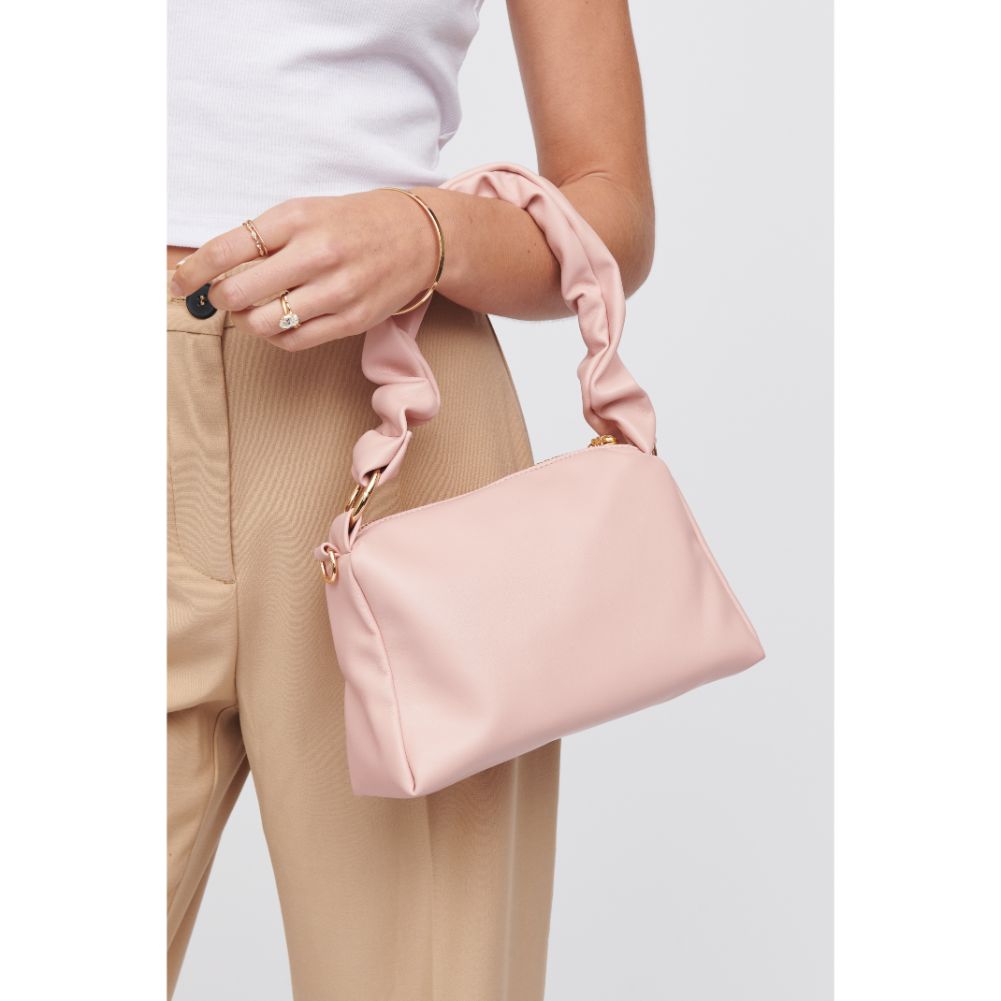 Woman wearing Rose Urban Expressions Nadine Crossbody 818209016148 View 1 | Rose