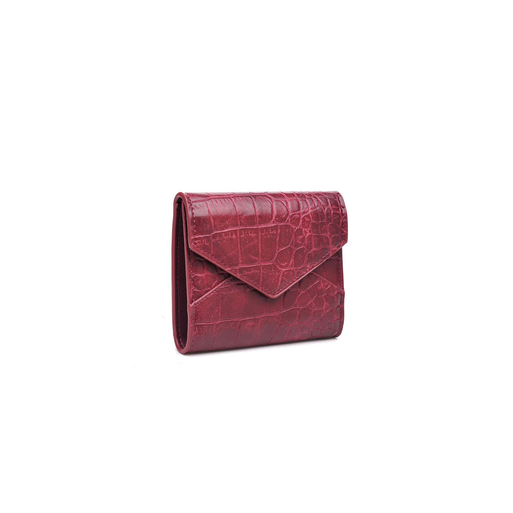 Product Image of Urban Expressions Layla Croc Wallet NA-840611154101 View 2 | Burgundy