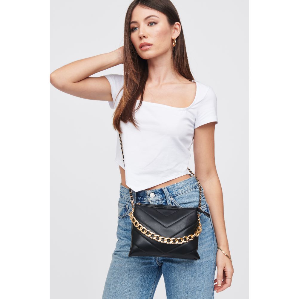 Woman wearing Black Urban Expressions Andie Crossbody 818209015592 View 1 | Black