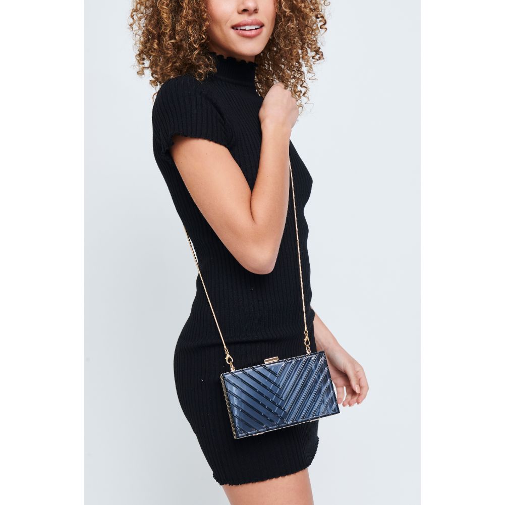 Woman wearing Black Urban Expressions Iggy Evening Bag 840611177506 View 1 | Black