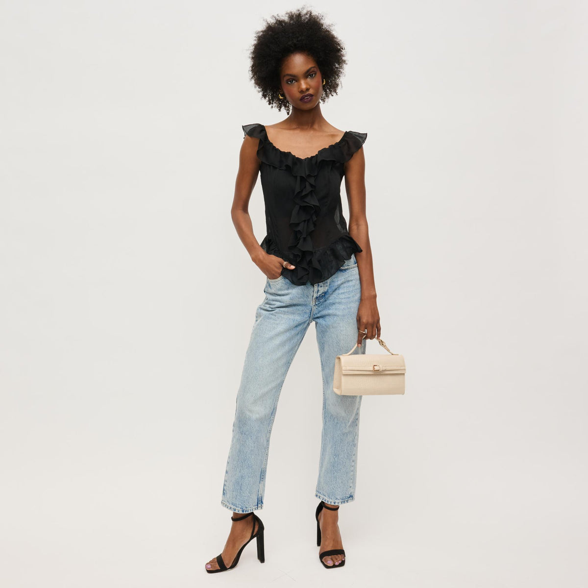 Woman wearing Bone Urban Expressions Thea Crossbody 840611149299 View 2 | Bone