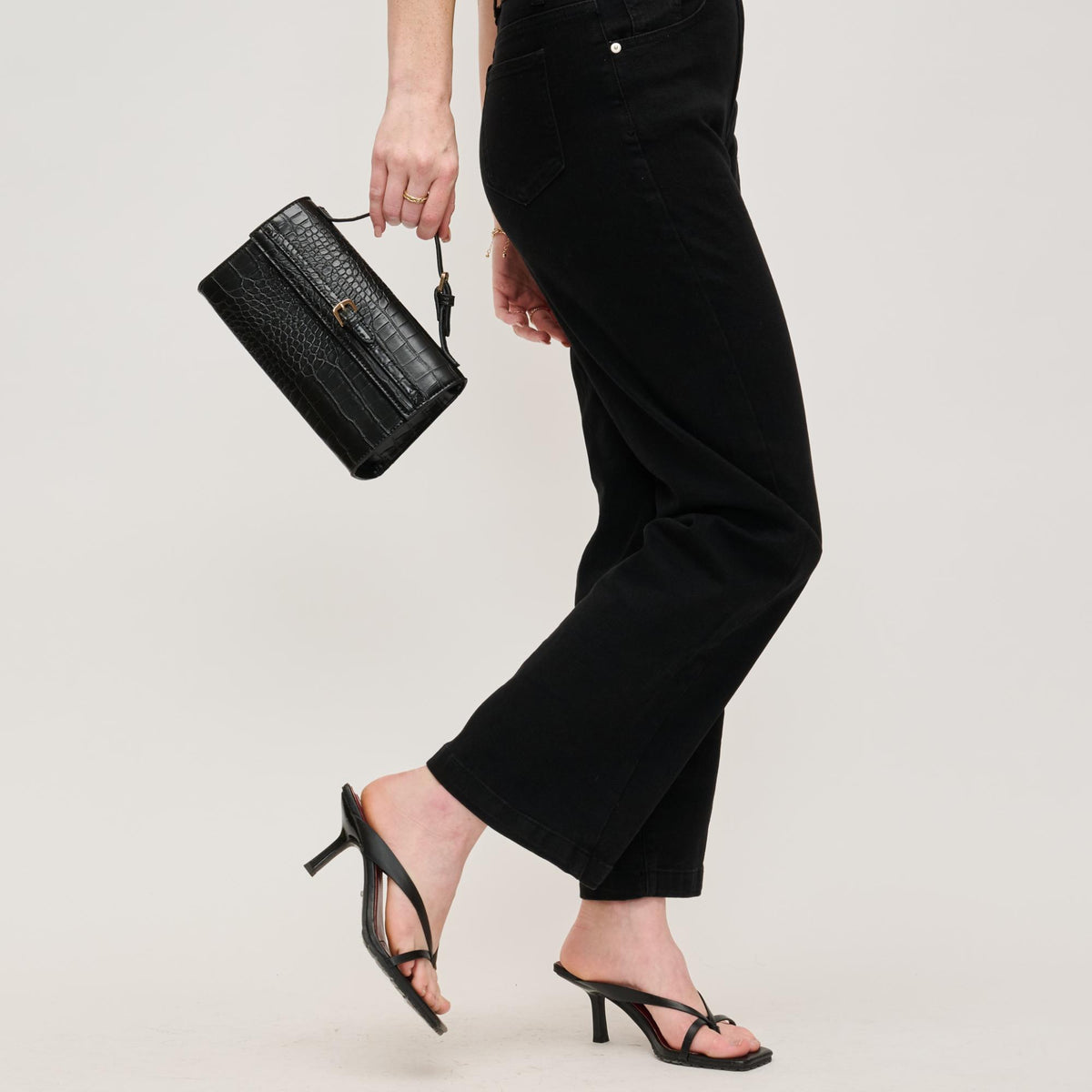 Woman wearing Black Urban Expressions Thea Crossbody 840611149282 View 2 | Black