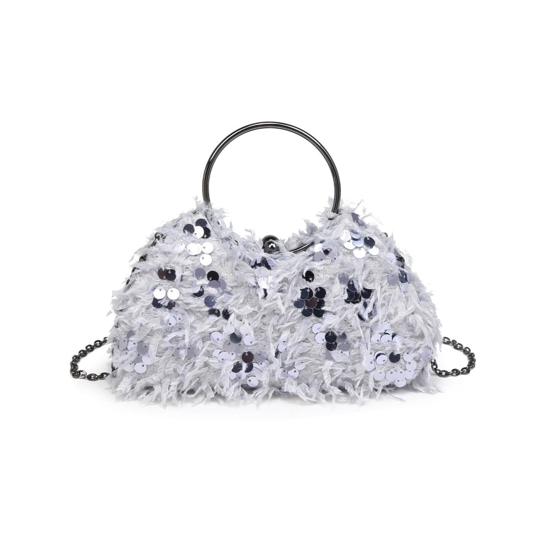 Product Image of Urban Expressions Charlotte Evening Bag 840504200960 View 7 | Pewter