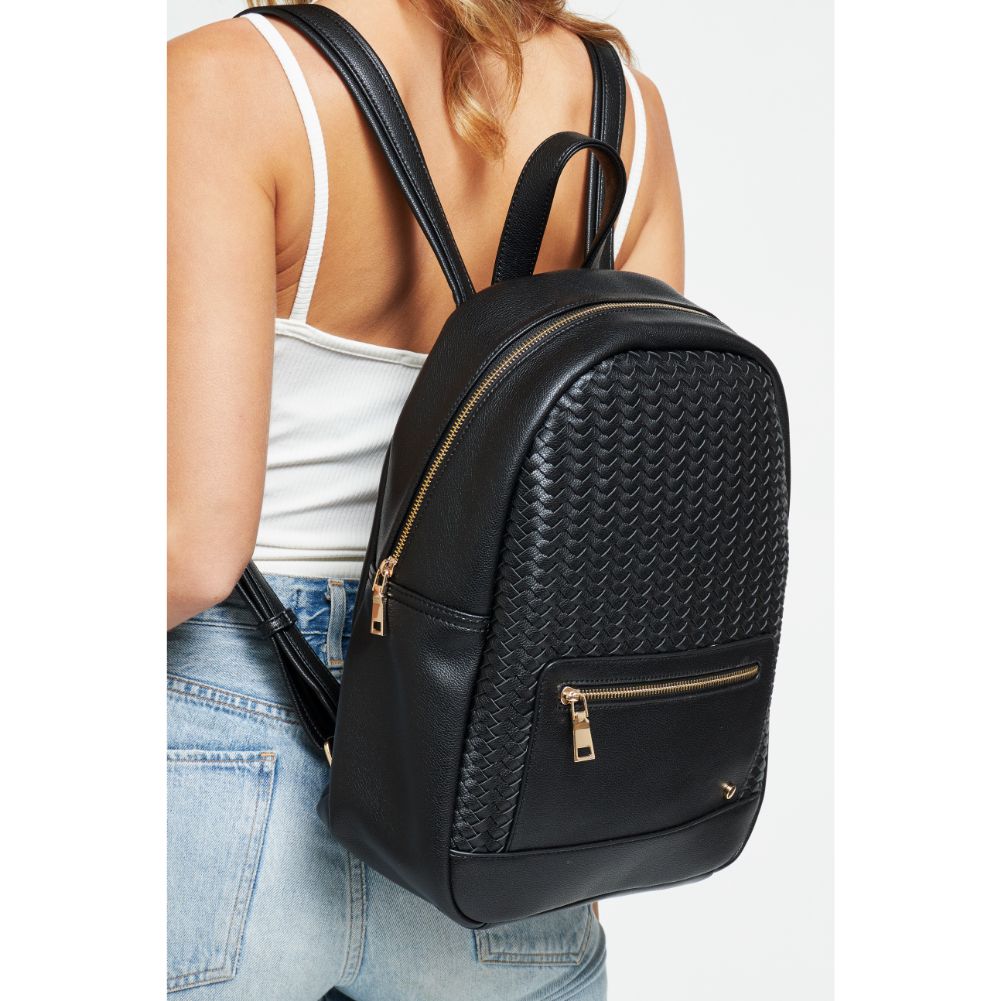 Woman wearing Black Urban Expressions Becca Backpack 840611178701 View 1 | Black
