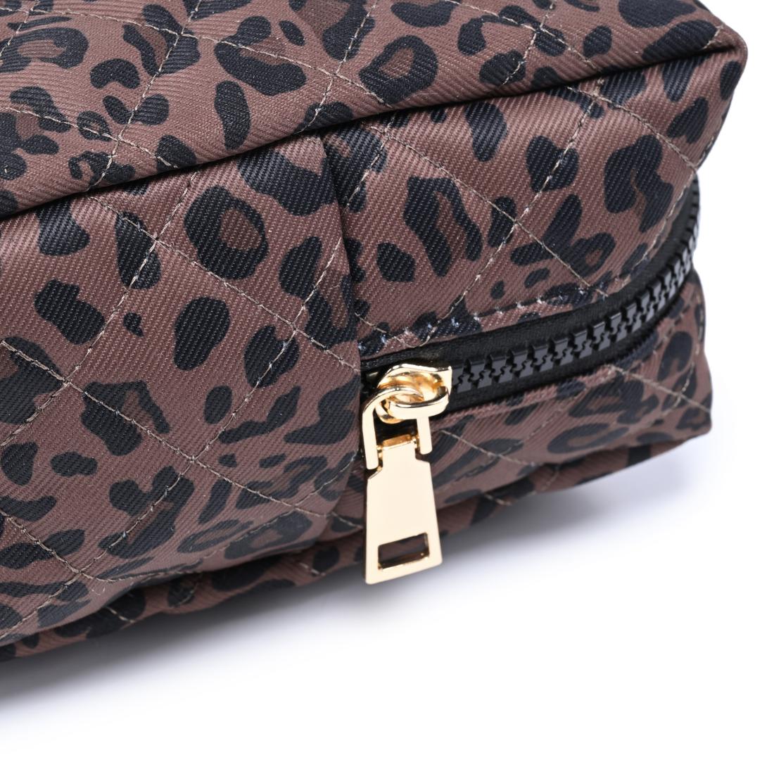 Urban Essentials Safari Chic Cosmetic & Travel Organizer Pouch 840504209819 View 8 | Chocolate Leopard