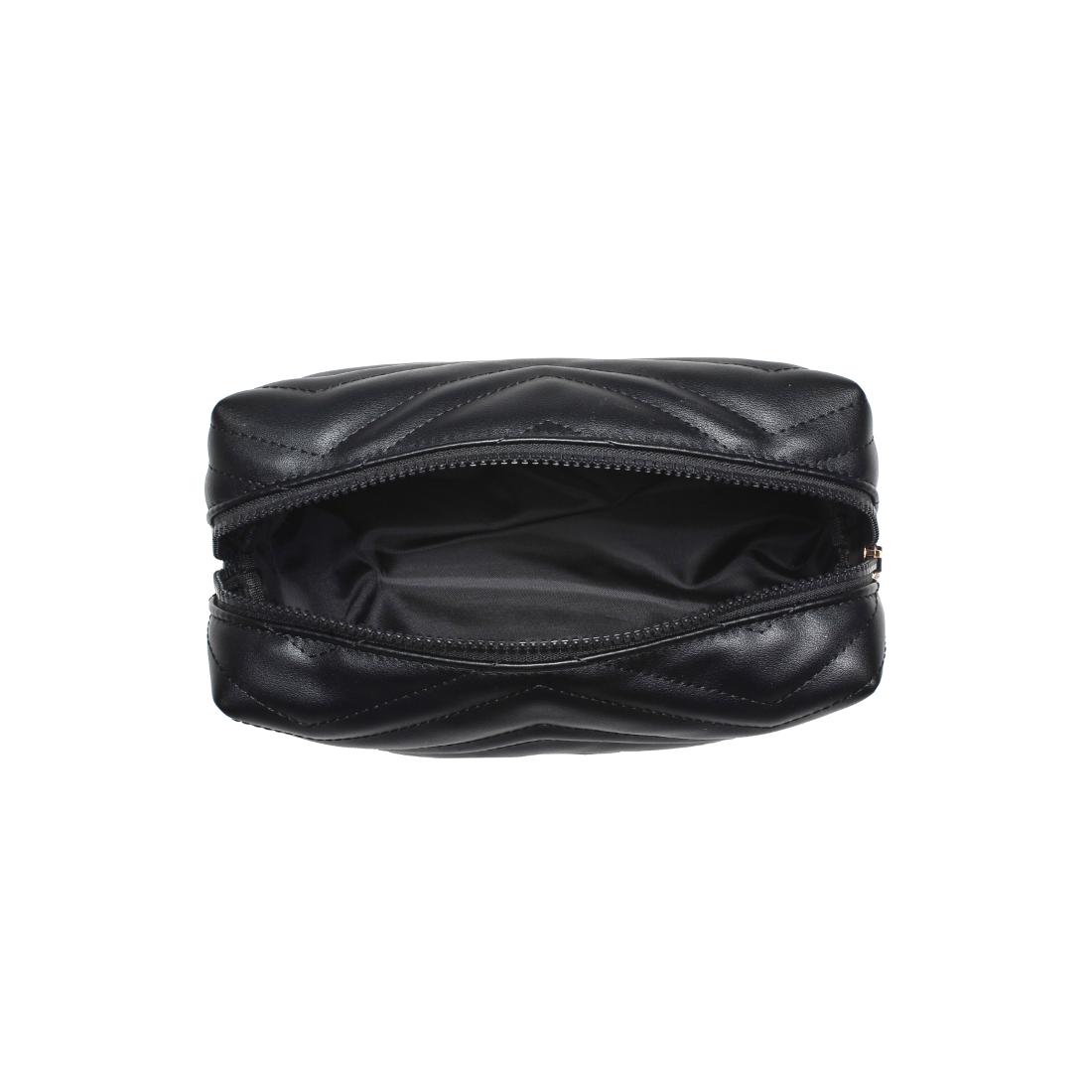 Urban Essentials Chic Stitch Cosmetic & Travel Organizer Pouch 840611197160 View 8 | Black