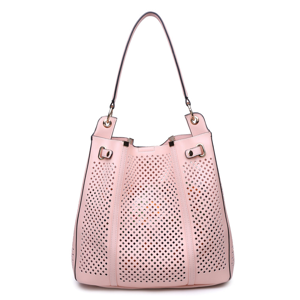 Woman wearing Pink Urban Expressions Darby Hobo NA-840611143402 View 5 | Pink