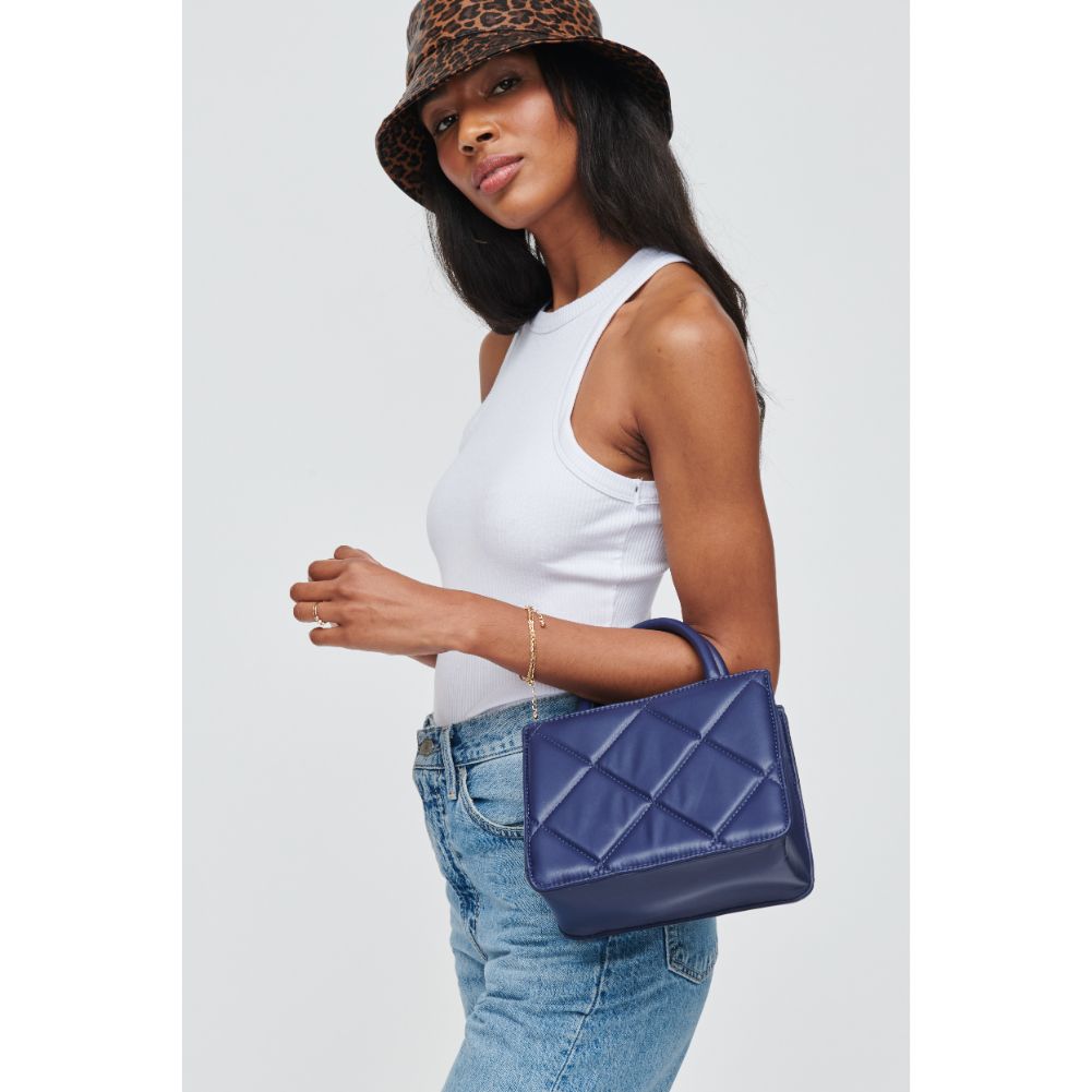 Woman wearing Midnight Urban Expressions Zoey Crossbody 840611104526 View 4 | Midnight