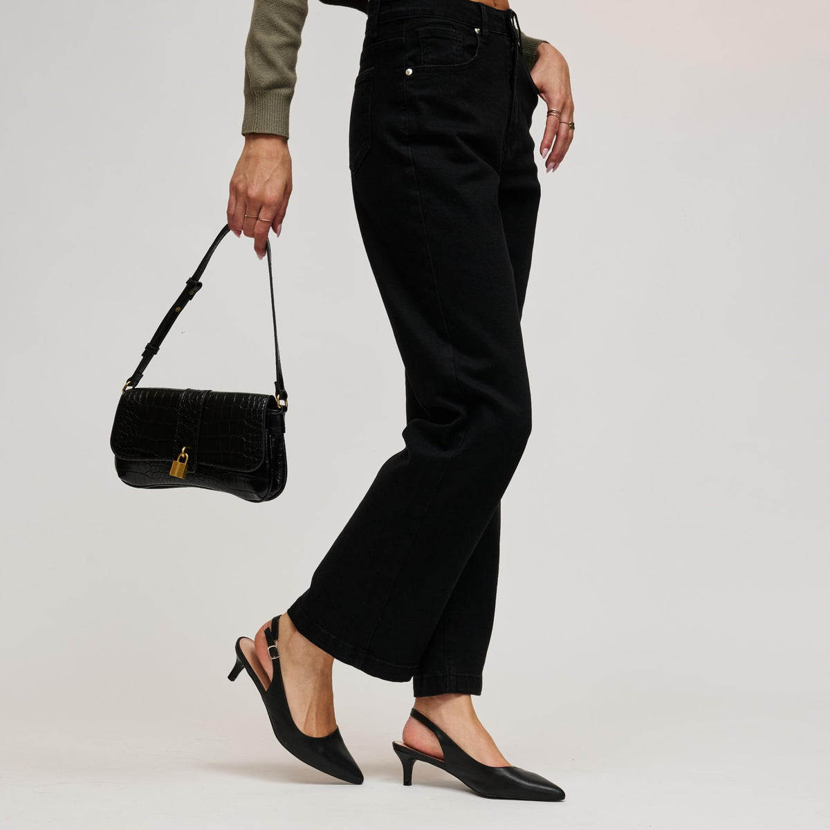 Woman wearing Black Urban Expressions Marsilee Shoulder Bag 840504212246 View 3 | Black