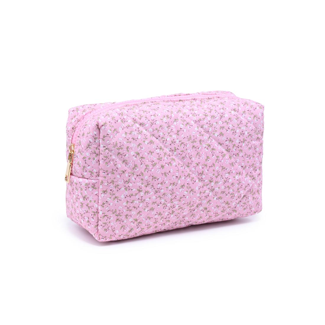 Urban Essentials Garden Glow Cosmetic & Travel Organizer Pouch 840504209901 View 6 | Dusty Rose Floral